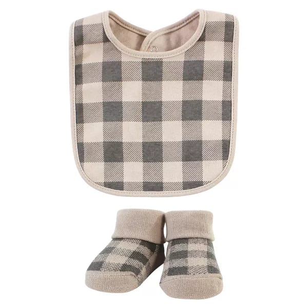 HB 5 Pieces Bibs & Socks Set, Snuggle Bear BB2019B