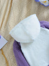 Cozy & Cute Girls' Panda Embroidered Plush Hoodie & Purple Pants Set - Soft Polyester, Machine Washable, Ideal for Fall/Winter, Perfect for Outdoor HJ6208G