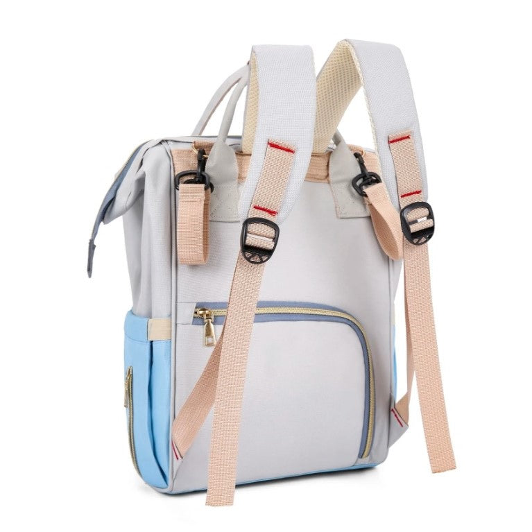 Sky Blue & Light Gray Diaper Backpack BG5515A