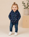 JF Baby Girl Hearts Blue Zipper Hoodie HJ