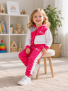 Pink Baby Girl Hoodie & Trouser Set - Soft Fleece Stuff, Machine Washable - Perfect for Winter, Perfect for Outdoor TS6419M