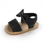 Black Color Fashion Cute Leather Bow Princess Sandals SDL7515C