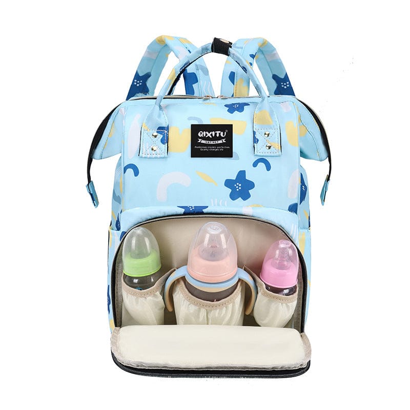 Sky Blue Diaper Bag for Mother Travel - Baby Diaper Backpack Bassinet BG5556