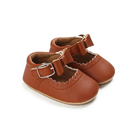 Baby Girls Brown Bow Buckle Comfortable Shoes SH7098C