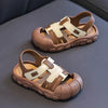 Children's Brown Sandals Summer Indoor Outdoor Anti-slip Soft Bottom Sandals SDL7579C