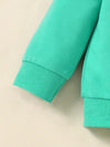 Casual Cartoon Baseball Graphic Kids Sweatshirt and Sweatpants Set - Polyester and Elastane Blend, Slight Stretch Knit Fabric, Perfect for Spring/Fall TS6099