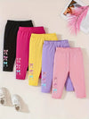 JF 5pcs Bows Print Pants For Baby Girls LG6123A
