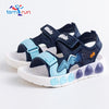 Children's Blue Lightweight Breathable Sandals - Non-Slip PVC Sole with Hook & Loop Closure, Low-Top Open-Toe Casual Suitable for Spring Summer Sandals SDL7570A