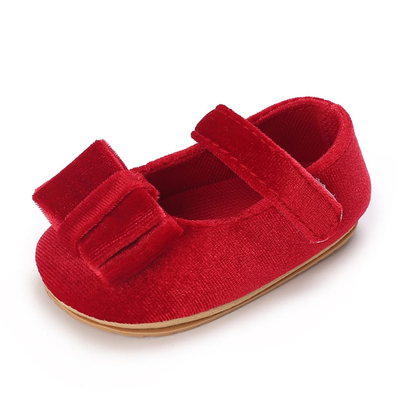 Red Princess Bow Tie Baby Girl Toddler Shoes SH7123B