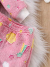 Rainbow Casual Fashion Furry Girls' Long Sleeve Long Pants Spring and Autumn Outerwear Two-piece Set HJ6208E