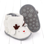 White Infant Fleece Warm Winter Shoes SH7128B