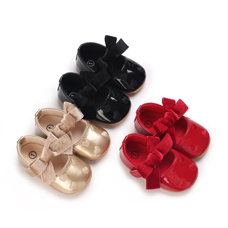 Red Baby Girls Cute Moccasins Heart Shoes SH7104A