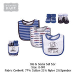 HB 5 Pieces Bibs and Socks Set, Life in the Fast Lane BB2006I