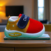 Red & Yellow Baby Boys & Girls Pu Soft Sole Bottom Walking Sneakers Toddler Rubber Sole First Walkers Infant Crib Shoes SH7168A