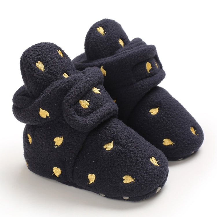 Navy Blue Heart Baby Winter Cute Warm Winter Shoes SH7127E