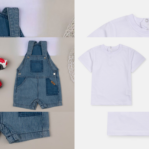 Prenatal 2 Piece Set Shirt & Dungaree DNG6012