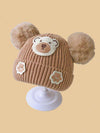 Brown Color Baby Bear Face Warm Winter Wool Cap (0 Months - 24 Months) CP5105C