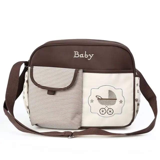 Brown Baby Diaper Bag Maternity Nappy Bag Waterproof Travel Stroller Bag BG5555A