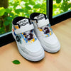 TYY White with Black Laces High Ankle Shoes SH7033A