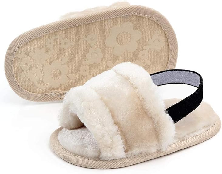 Golden Baby Girls Soft Sole Fur Slippers SLP8013C