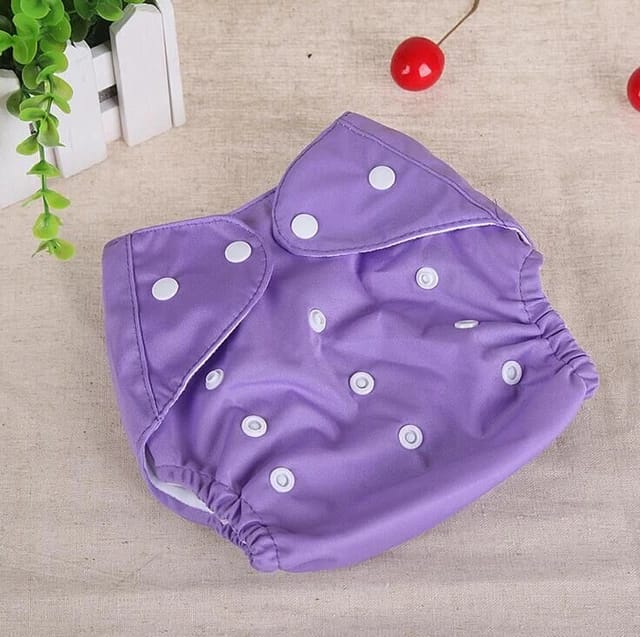 Purple Reusable Baby Infant Nappy Cloth Diaper BCP1016E