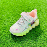 Pink with Laces & Lighting Sole Jogger Shoes SH7050A