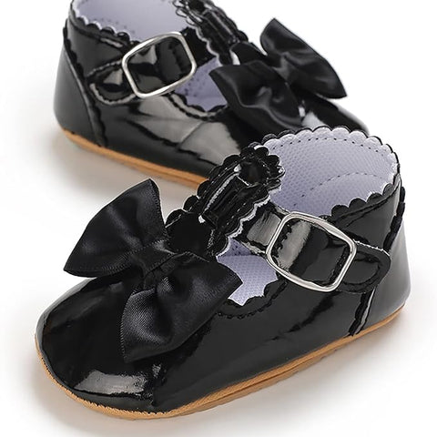 Baby Girls Casual Princess Black Shoes SH7092B