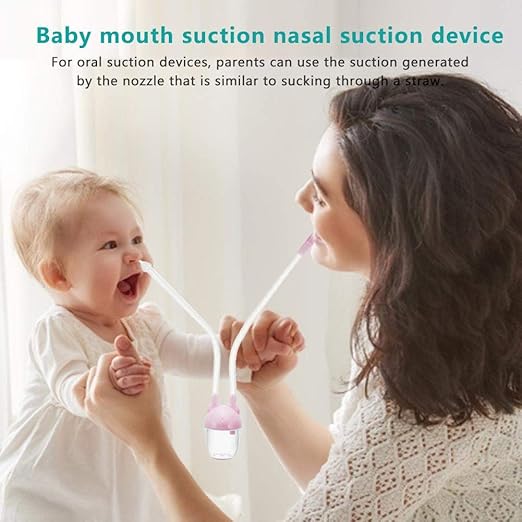 Pink Baby Safety Snotsucker (Manual Nasal Aspirator) Baby Nose Cleaner BCP1046B