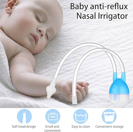 Blue Baby Safety Snotsucker (Manual Nasal Aspirator) Baby Nose Cleaner BCP1046A