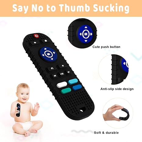 Balck TV Remote Shape Toddlers Theether BCP1033B