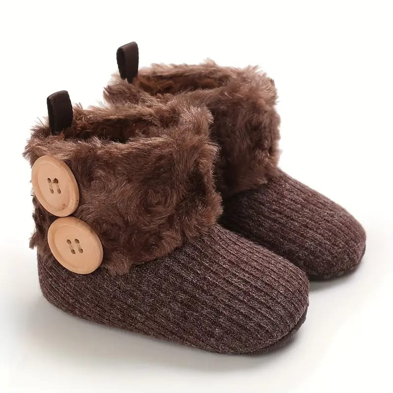 Brown Cute Comfortable Baby Warm Shoes SH7132B