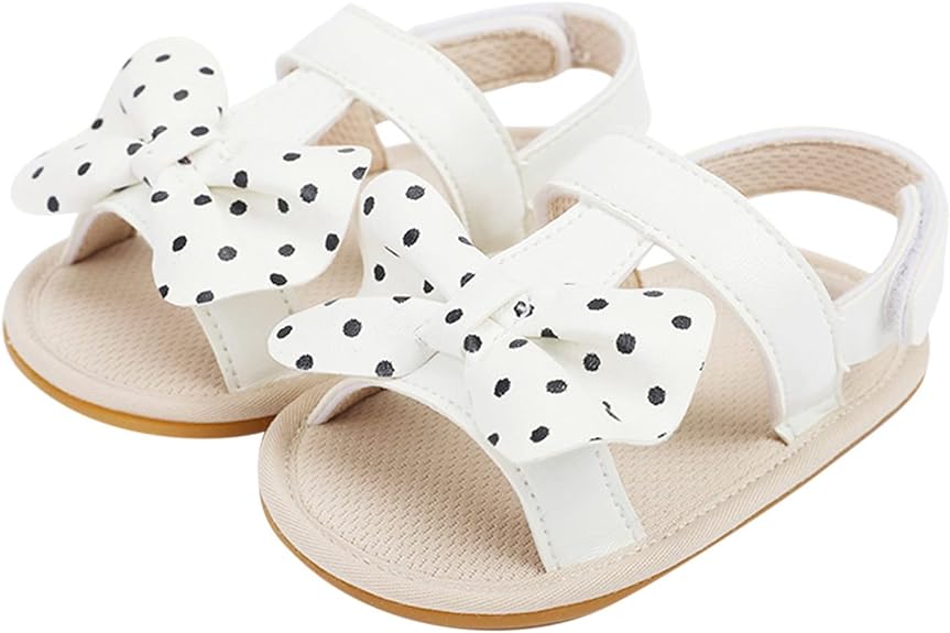 White Bowknot Summer Adjustable Sandals SDL7513B