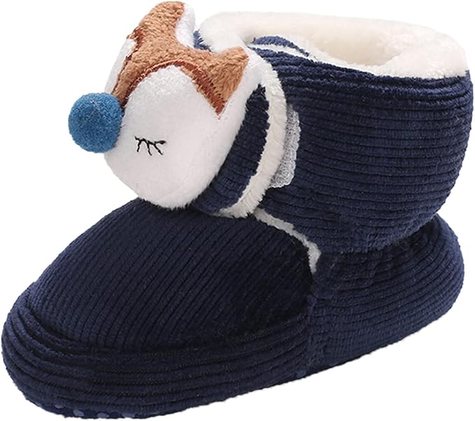 Navy Blue Infant Fleece Warm Winter Shoes SH7129A