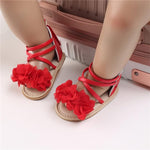 Red Cute Flower Princess Sandals SDL7514B