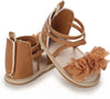 Brown Cute Flower Princess Sandals SDL7514A