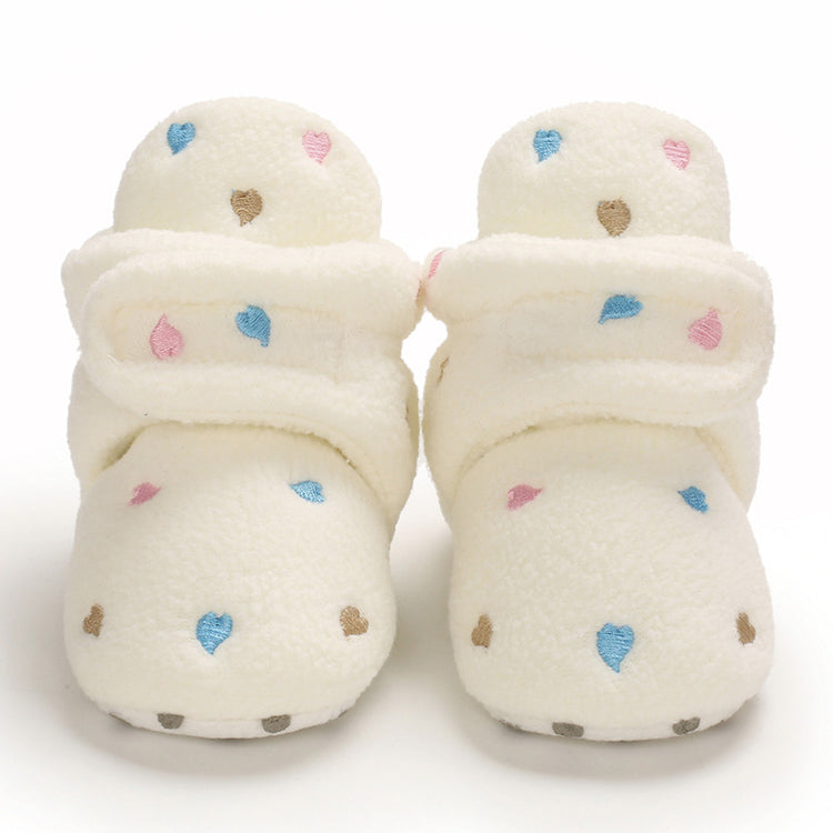 White Baby Fleece Warm Winter Shoes SH7132D