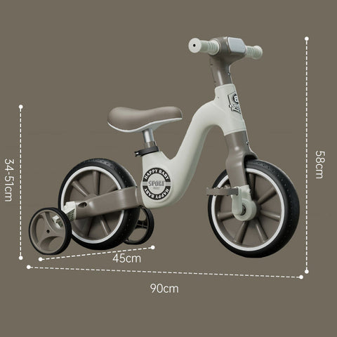 4-in-1 Kids Bicycle Steel Fork Design with 3 EVA Wheels Baby Tricycle Bike Pedal for Children BCP1051B