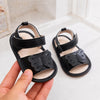 JF Black Summer Rubber-Sole Sandals for Girls SDL7594C