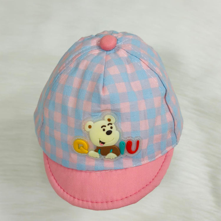 Fashion Baby Pink Check Cap CP5036A