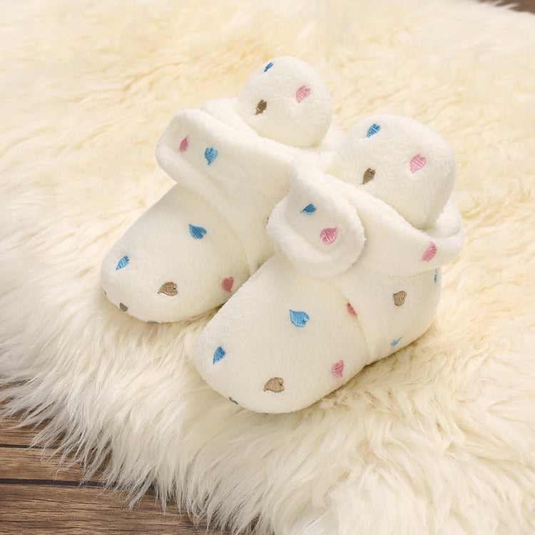 White Baby Fleece Warm Winter Shoes SH7132D