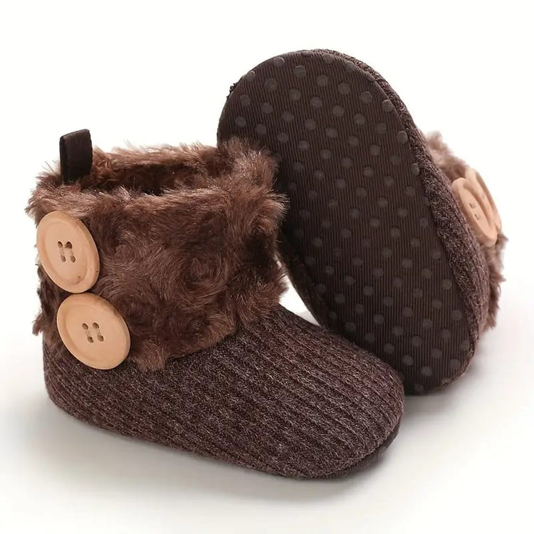 Brown Cute Comfortable Baby Warm Shoes SH7132B