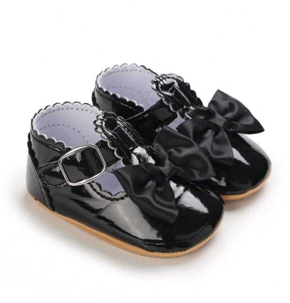 Baby Girls Casual Princess Black Shoes SH7092B