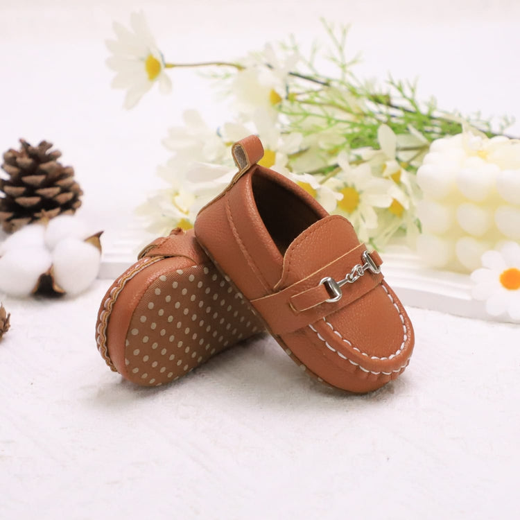 Casual Slip-on Low Top Loafer Brown Booties for Baby Boys BTS9103B