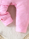 Adorable Pink Hedgehog Baby Romper Set with Matching Hat - Cute and Comfortable, Casual Spring/Fall Wear, Casual Wear |Playful Design| Comfortable Fi, for Outdoor BS6138A