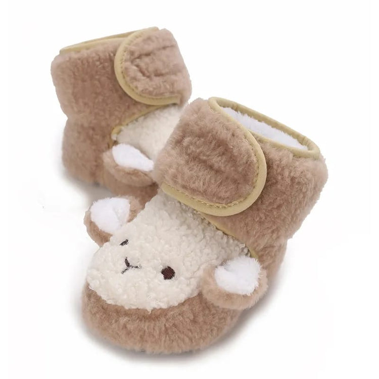 Brown Cute Panda Animal Style Baby Fleece Warm Shoes SH7130A