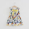 JF White Dino & Pine Apple Printed Frock FD6078E