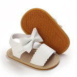 White Color Fashion Cute Leather Bow Princess Sandals SDL7515D