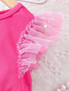 Girls' Sparkling Sequin Mesh Dress with Ruffle Trim - Sleeveless, Perfect for Spring/Summer Parties & Holidays FD6110I