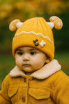 Yellow Fashion Baby Knitted Warm Winter Wool Cap (6 Months -3 Years) CP5085A