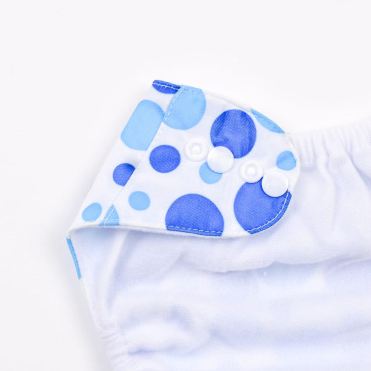 White & Blue Circles Reusable Baby Infant Nappy Cloth Diaper BCP1017G